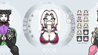 Fapwall [rule34 Cartoon Game] Sakura from Naruto is taking 6 Dick at