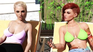 INTERTWINED #27 • With 3 Hottie babes at the pool