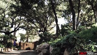 eastern 18 year old Cindy Starfall ride long african penis after he