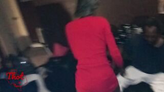 Cummed Goddess Black Spinner Fiance after Hubby Gets Goddess Lap Dance