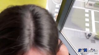Full sex tape Pretty Colombian Cougar with long boobies sucking off a