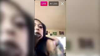 Having Fun with her self on Instagram IG: Sin_royal119