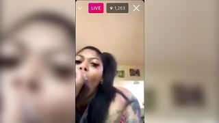 Having Fun with her self on Instagram IG: Sin_royal119