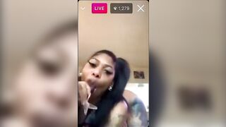 Having Fun with her self on Instagram IG: Sin_royal119