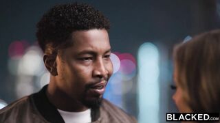 BLACKED Singer Aila can't resist her new producer's big black dick