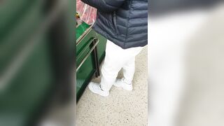 Step Cougar Virgin Fucked into Supermarket with Step Son