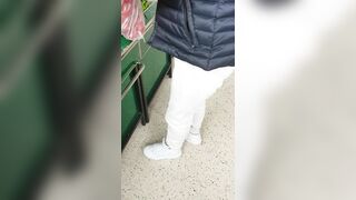 Step Cougar Virgin Fucked into Supermarket with Step Son