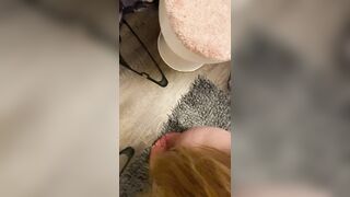 Wifey offer Fellatio inside the Toilet