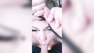 POW Outside ORAL SEX Cummed