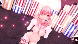 Mmd R18 all XXX Adorable women with Candy Clint Licking her Clint