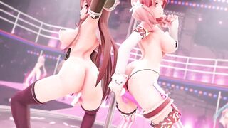 Mmd R18 all XXX Adorable women with Candy Clint Licking her Clint