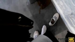 TUTOR4K. Lesson with new literature tutor ends for smart fellow