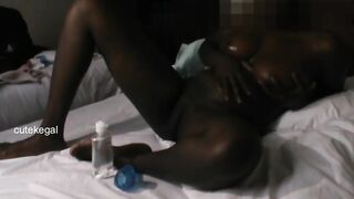 Oiling up Breasts and Fingered Snatch to Orgasm