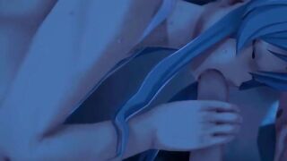Crossing Lust Part four - Esdeath Giving a Rough Oral Sex