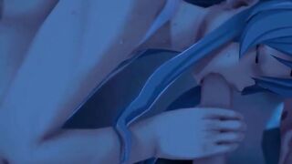 Crossing Lust Part four - Esdeath Giving a Rough Oral Sex