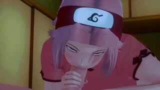 Crossing Lust Part 9 - Haruno Sakura Blowing a Long Penis