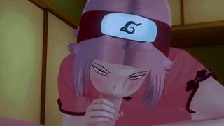 Crossing Lust Part 9 - Haruno Sakura Blowing a Long Penis