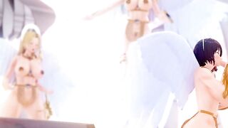 Crossing Lust Part two - Animated Angel Kassandra and Ahri oral sex!!
