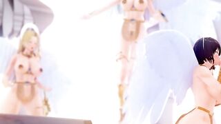Crossing Lust Part two - Animated Angel Kassandra and Ahri oral sex!!