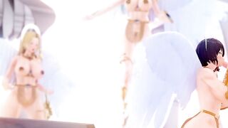 Crossing Lust Part two - Animated Angel Kassandra and Ahri oral sex!!