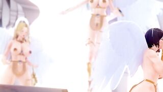 Crossing Lust Part two - Animated Angel Kassandra and Ahri oral sex!!