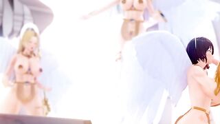 Crossing Lust Part two - Animated Angel Kassandra and Ahri oral sex!!