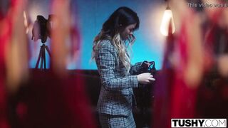 TUSHY Skinny Lulu gets some anal discipline by her boss