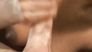 Interracial Black Hand Job for White Penis Cummed