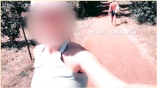 Wifey Flashing Hikers with her LONG TITTIES