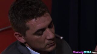 Crazy mom cuffed and fuck after bj