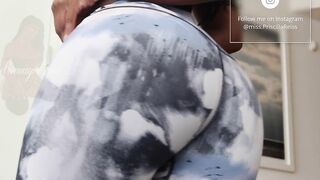 Black with Huge Butt tries on Pants