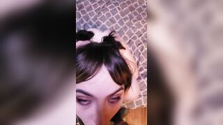 Long Eyed Punk cunt with mouth Blows Dick.