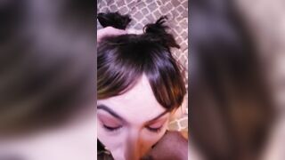 Long Eyed Punk cunt with mouth Blows Dick.
