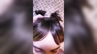 Long Eyed Punk cunt with mouth Blows Dick.
