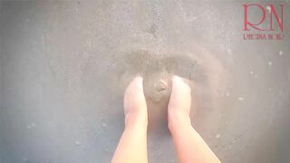 Sexiest Lady at Lonely Nudist Beach. African Swimsuit. Ebony Bikini.