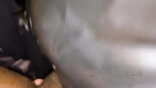 Sucking Off out the Cum from big black cock