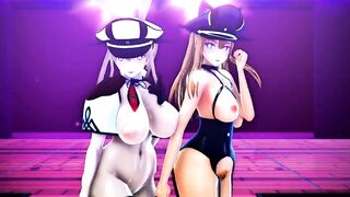 Mmd Chocolate Cream into Bismarck and Graf Kancolle