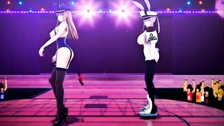 Mmd Bismarck and Graf Zeppelin Kancolle Plowed Goddess