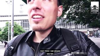 German Milf Adrienne Kiss blown his cock into outside and
