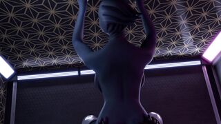 Mass Effect - Liara Gets a Huge Cock at the Gloryhole [blender]