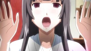 Young man fucks posh kimono-wearing cunt with mouth rough and raw leaving