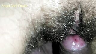 Close up Cunt Boned and Facial Expressions of Angel Fowler before getting