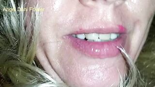 Close up Cunt Boned and Facial Expressions of Angel Fowler before getting