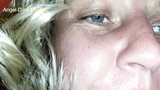 Close up Cunt Boned and Facial Expressions of Angel Fowler before getting