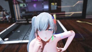 Mmd R18 Weiss the White Lady Cum Hunter will Suck you Dry