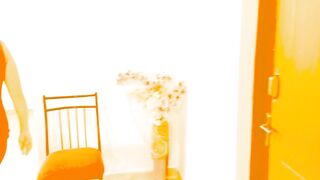 Angel Fowler into Beauty Red Dress alone at Home Full HD -1080