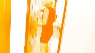 Angel Fowler into Beauty Red Dress alone at Home Full HD -1080