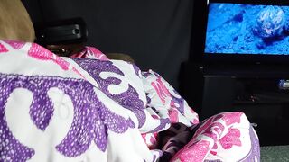 Step Cougar Secretly Blows Son Penis during Film Night Dad Left the