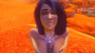 Трахнул мою подругу между сисек и очень много спермы ! [3d хентай]