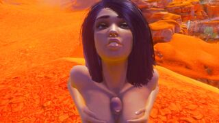 Трахнул мою подругу между сисек и очень много спермы ! [3d хентай]